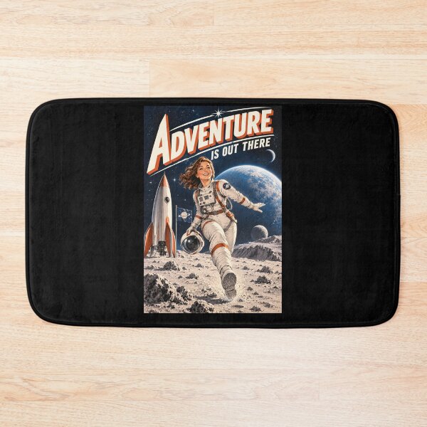 Item preview, Adventure Is Out There - Retro Sci-Fi Astronaut Woman designed and sold by Quantum Fashion.