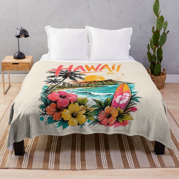 Item preview, Hawaii Tropical Sunset Vintage Island Paradise designed and sold by Rosie's Wildflower Boutique.