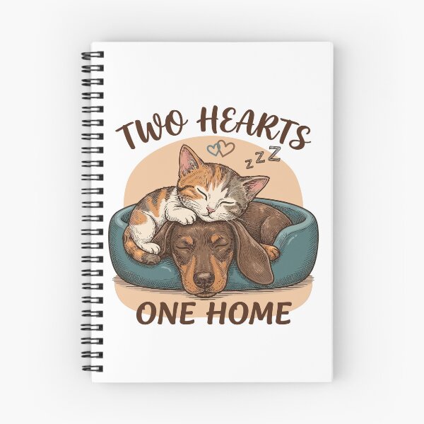 Item preview, Two Hearts One Home – Rescue Cat & Dog Cuddle Art designed and sold by JPees.