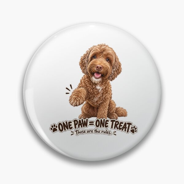 Item preview, One Paw One Treat – Funny Labradoodle Dog Rules designed and sold by Mori Finch Press.