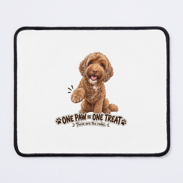Item preview, One Paw One Treat – Funny Labradoodle Dog Rules designed and sold by Mori Finch Press.
