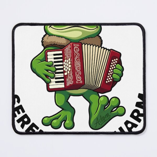 Item preview, Serenade Charm Accordion Frog Music Art designed and sold by Adom-Fashon.