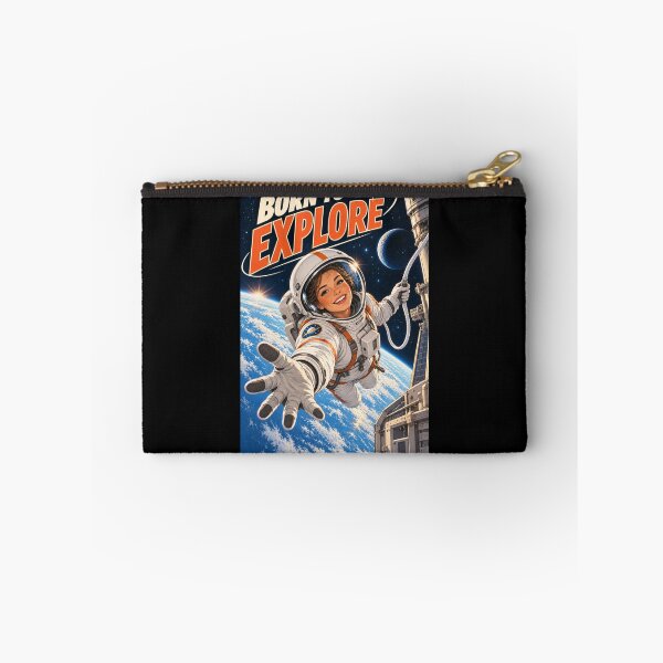Item preview, Born To Explore - Retro Sci-Fi Astronaut Woman designed and sold by Quantum Fashion.