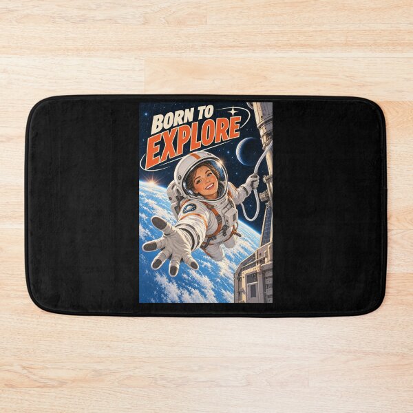 Item preview, Born To Explore - Retro Sci-Fi Astronaut Woman designed and sold by Quantum Fashion.