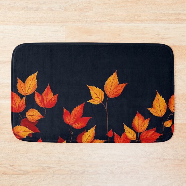 Item preview, Autumn Red Leaves Bottom Border Frame — Moody Fall Foliage Dark Background designed and sold by LYAN-STORE.