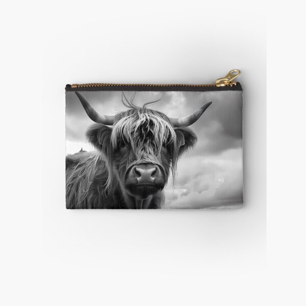 Item preview, Scottish Highland cattle black and white photography designed and sold by Artdavesalzburg.
