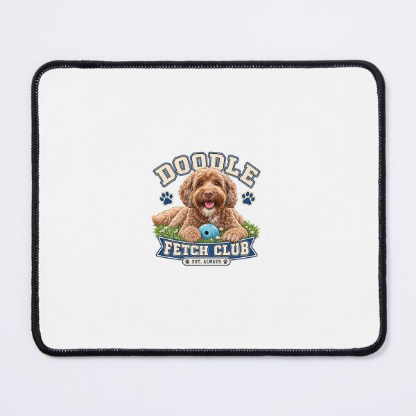 Item preview, Doodle Fetch Club – Labradoodle Ball Lover designed and sold by Mori Finch Press.