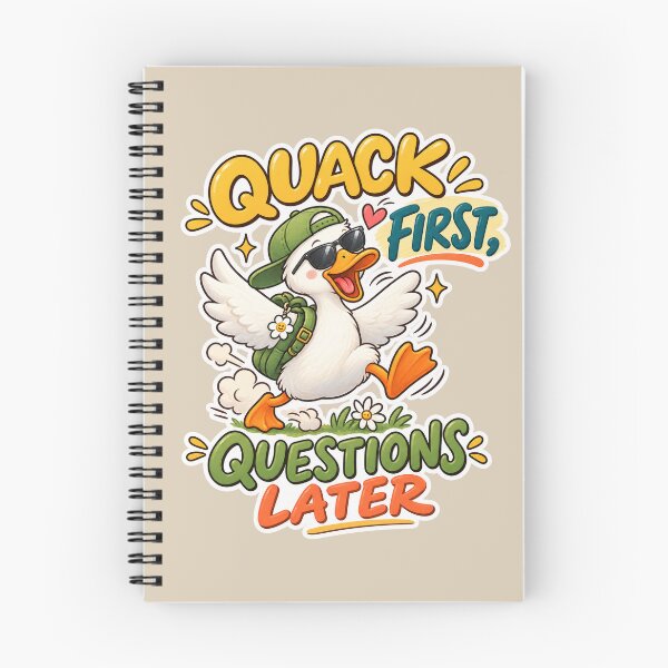 Item preview, Quack First, Questions Later – Funny Duck designed and sold by Sasas Design.