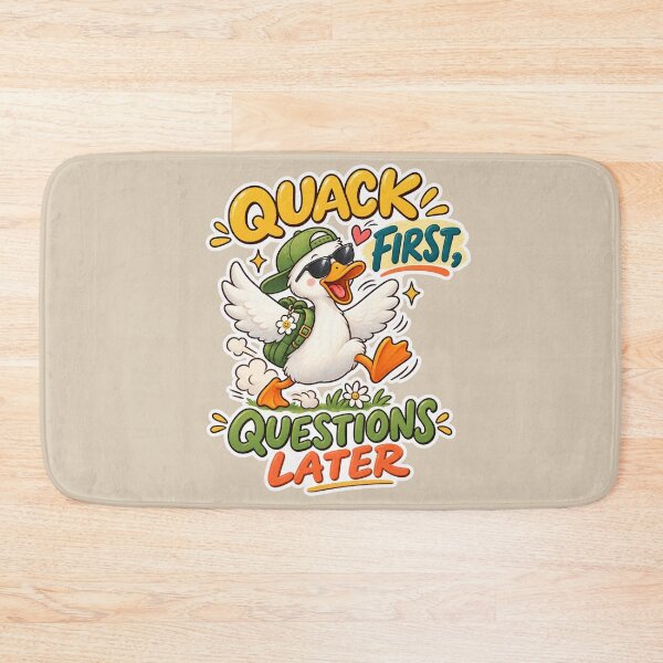 Item preview, Quack First, Questions Later – Funny Duck designed and sold by Sasas Design.