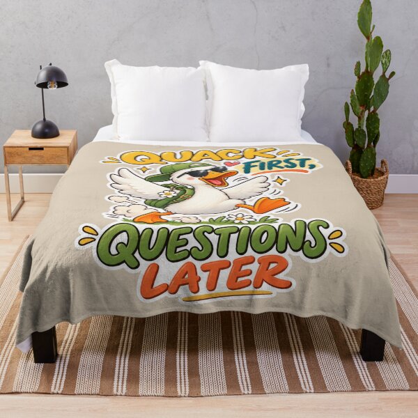 Item preview, Quack First, Questions Later – Funny Duck designed and sold by Sasas Design.