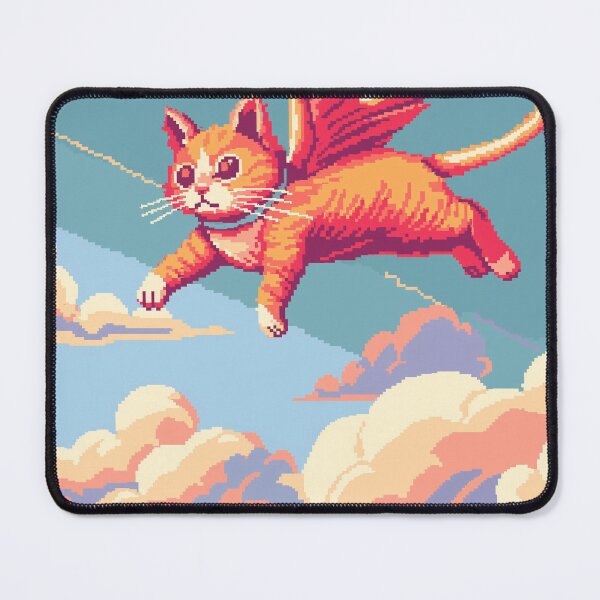 Item preview, Magical Flying Cat Above Clouds designed and sold by True-Essence.