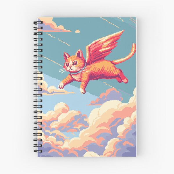 Item preview, Magical Flying Cat Above Clouds designed and sold by True-Essence.