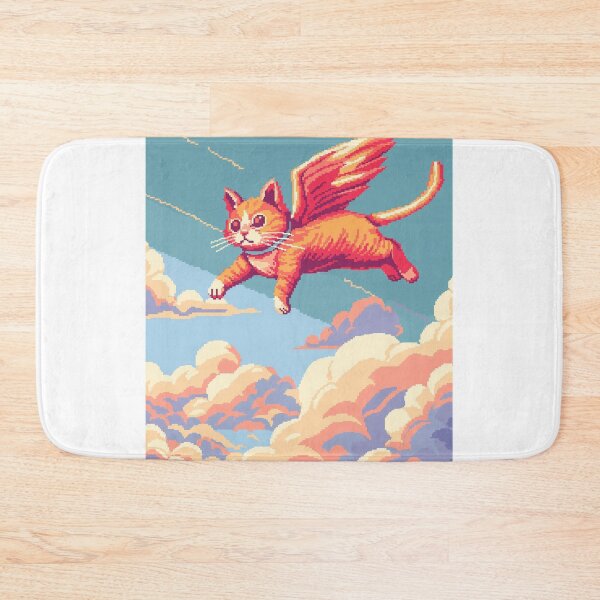 Item preview, Magical Flying Cat Above Clouds designed and sold by True-Essence.