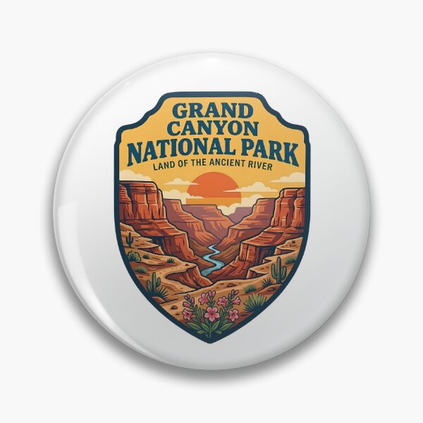 Item preview, Grand Canyon National Park Vintage Shield Colorado River Hiking designed and sold by LittleArij.