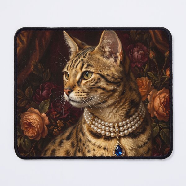 Item preview, Regal Ocelot Portrait with Blue Sapphire designed and sold by Real Beast Art.