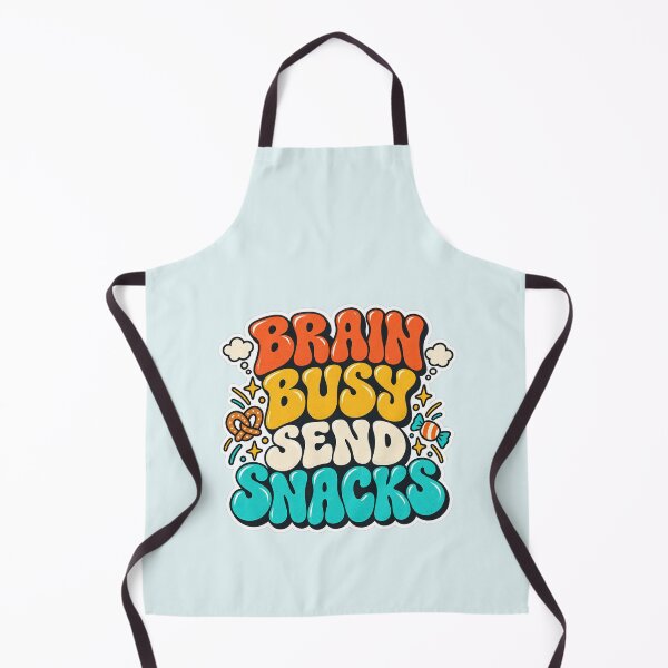 Item preview, Brain Busy Send Snacks – Funny Retro Typography Quote designed and sold by Jaani-T.
