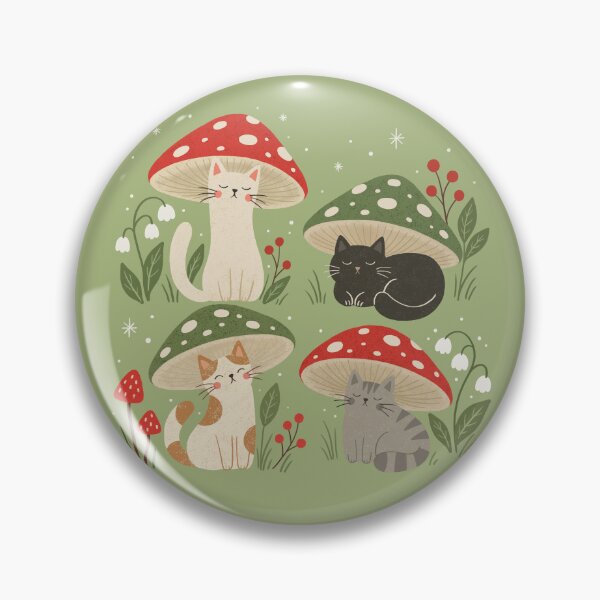 Item preview, Cute Autumn Mushroom Cats designed and sold by OHBOY! Handmade.