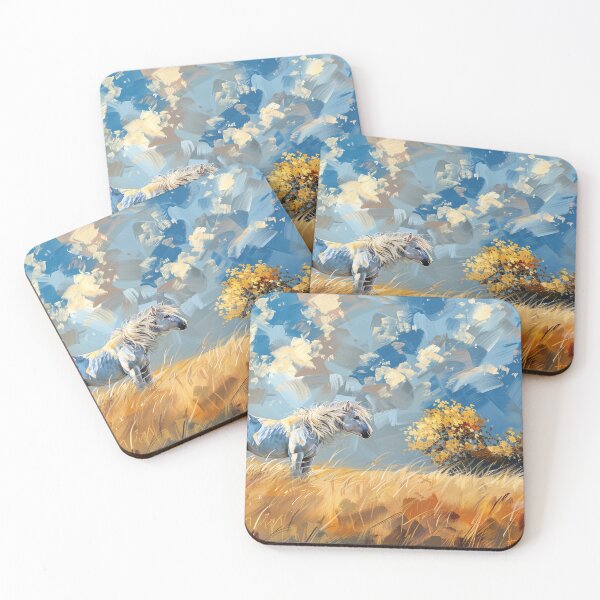 Item preview, Majestic White Horse Open Landscape designed and sold by True-Essence.