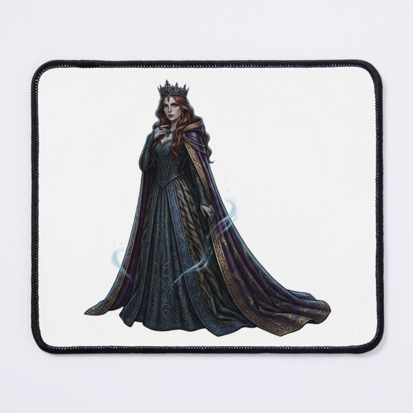 Item preview, Dark Queen Black Embroidery Gown Art - Fantasy Empress Print designed and sold by Rehnair.