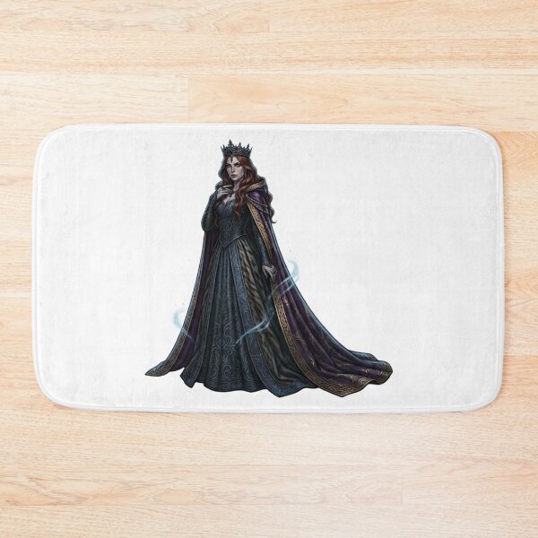 Item preview, Dark Queen Black Embroidery Gown Art - Fantasy Empress Print designed and sold by Rehnair.