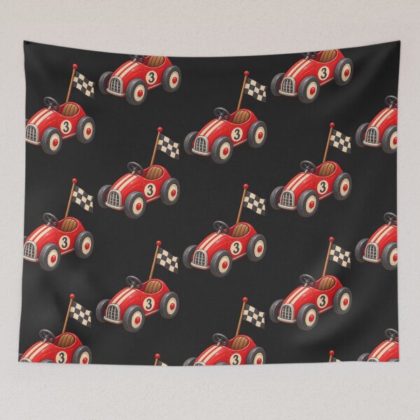 Item preview, Vintage Red Race Car designed and sold by JessouArt.