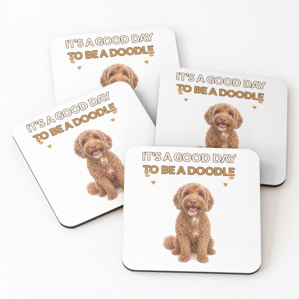 Item preview, It's a Good Day to Be a Doodle – Happy Labradoodle designed and sold by Mori Finch Press.