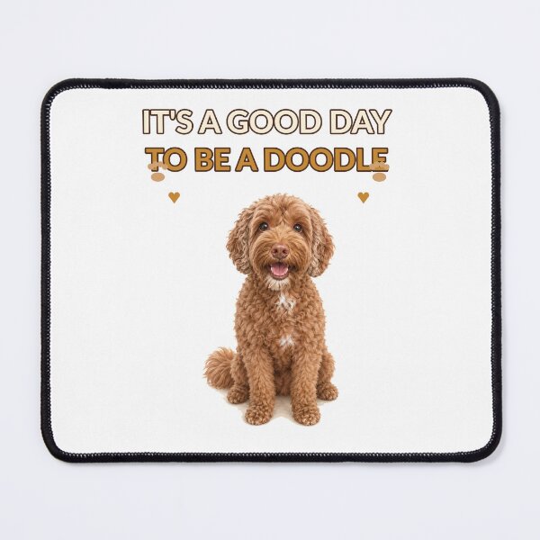 Item preview, It's a Good Day to Be a Doodle – Happy Labradoodle designed and sold by Mori Finch Press.