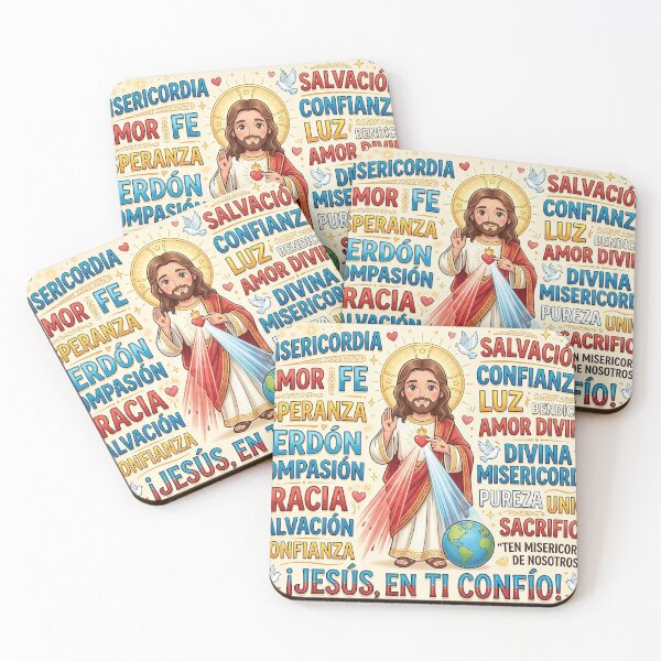 Item preview, Jesús En Ti Confío - Divine Mercy Spanish Christian Typography designed and sold by StickersArcoiris.