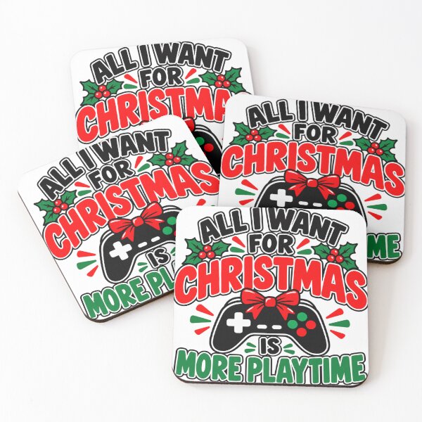 Item preview, All I Want For Christmas Is More Playtime Gamer Design designed and sold by Kenzie & Co.