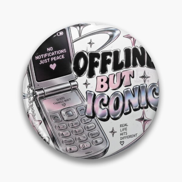 Item preview,     Offline But Iconic – Retro Flip Phone Y2K Sticker designed and sold by Hancover.