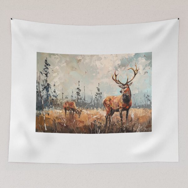 Item preview, Majestic Deer Winter Forest Landscape designed and sold by True-Essence.