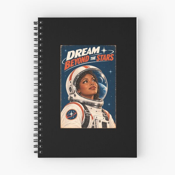 Item preview, Dream Beyond The Stars - Retro Sci-Fi Black Woman Astronaut designed and sold by Quantum Fashion.