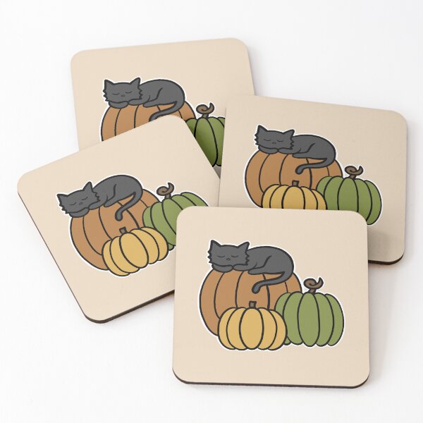 Item preview, Black Cat Napping on an Orange Pumpkin Halloween designed and sold by Sollomio.