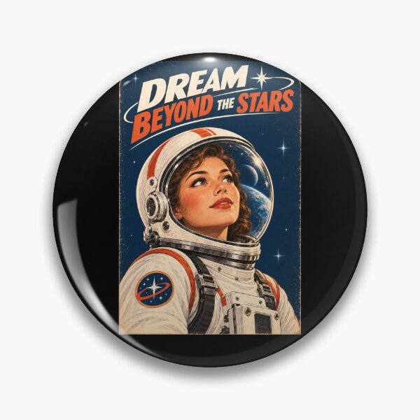 Item preview, Dream Beyond The Stars - Retro Sci-Fi Astronaut Woman designed and sold by Quantum Fashion.