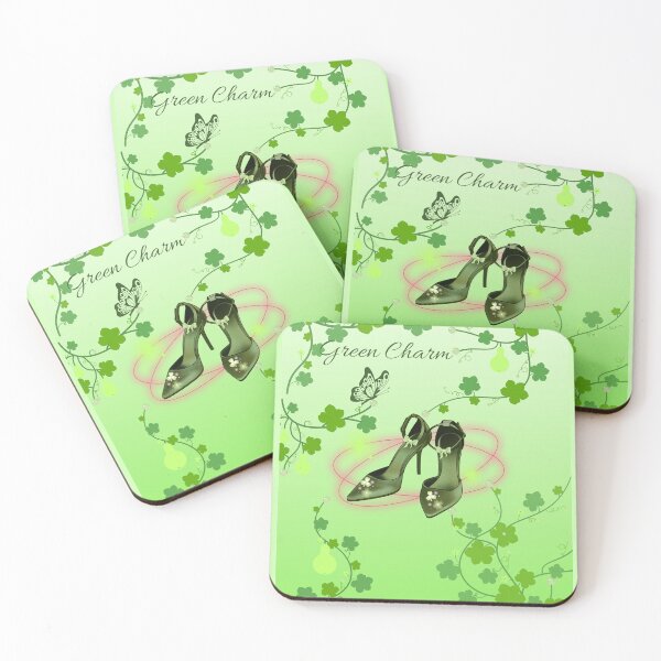 Item preview, Green Charm High Heels Butterfly Clover Vines - Fashion Design designed and sold by Rehnair.