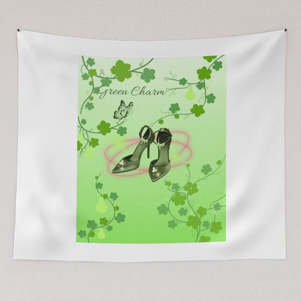 Item preview, Green Charm High Heels Butterfly Clover Vines - Fashion Design designed and sold by Rehnair.