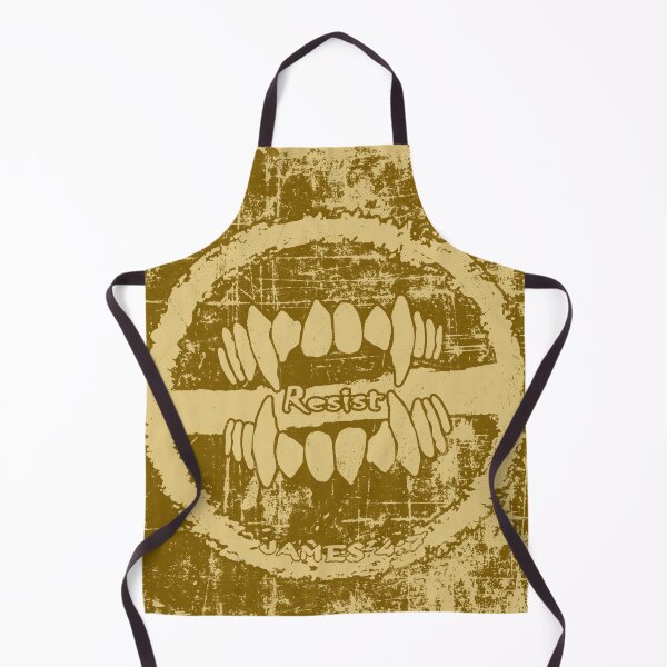 Item preview, Resist The Devil James 4:7 Devil's Tooth Abstract Grunge layout Christian Design | Golden yellow designed and sold by ZechJohnRB.
