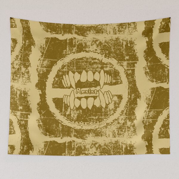 Item preview, Resist The Devil James 4:7 Devil's Tooth Abstract Grunge layout Christian Design | Golden yellow designed and sold by ZechJohnRB.
