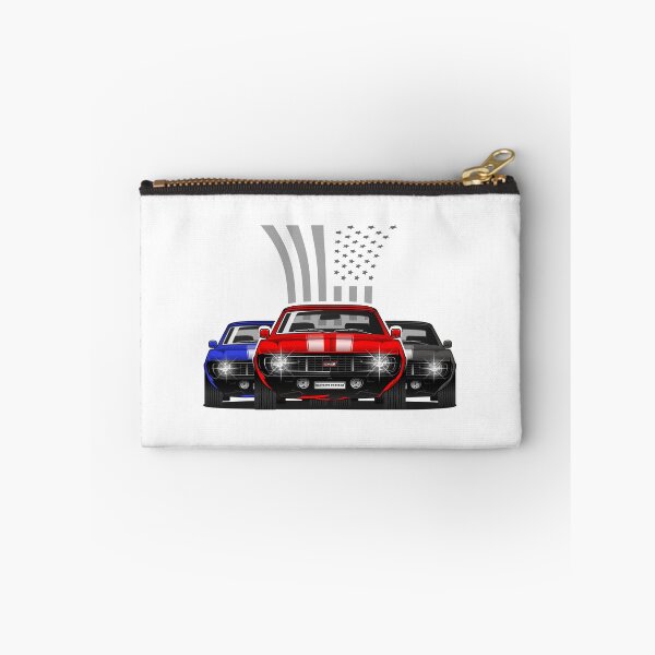 Item preview, Set of 3 Camaro SS in Red, blue and Black Colors with American Flag on Background designed and sold by Juan-Art-22.