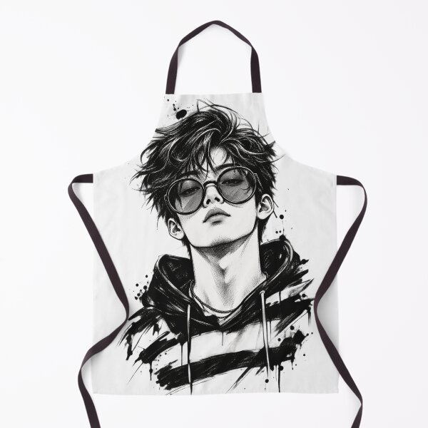 Item preview, Cool Anime Boy With Sunglasses - Grunge Ink Splatter Streetwear Aesthetic Art designed and sold by WearTheVibe Store.