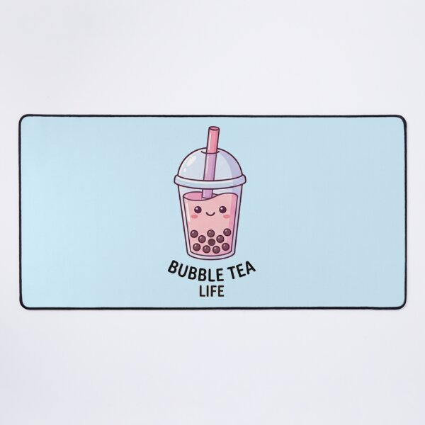 Artikelvorschau, Niedliches Kawaii Bubble Tea Leben – Süße rosa Boba Illustration Grafik entworfen und verkauft von Rehnair.