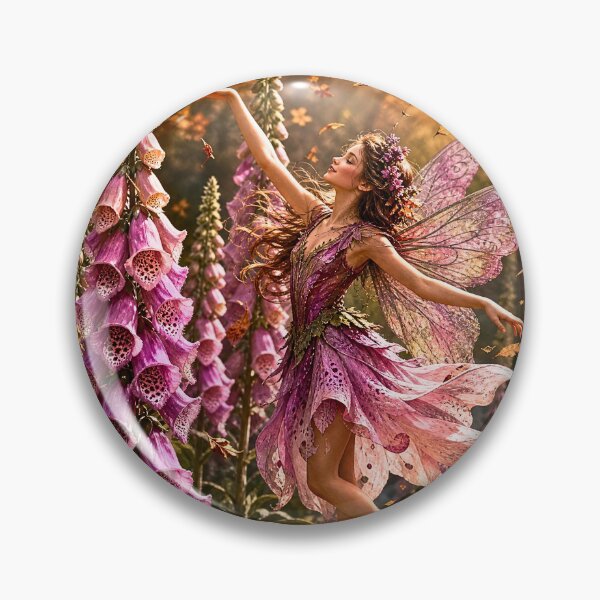 Item preview, Foxglove Fairy Dancing Through Autumn designed and sold by Storybook Botanica.