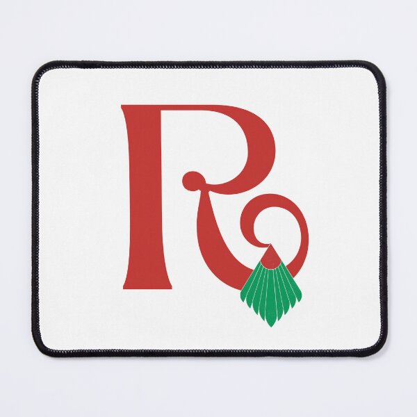 Item preview, Letter R Monogram Vintage Decorative - Christmas Holiday Swirl Initial Print designed and sold by Rehnair.