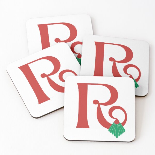 Item preview, Letter R Monogram Vintage Decorative - Christmas Holiday Swirl Initial Print designed and sold by Rehnair.