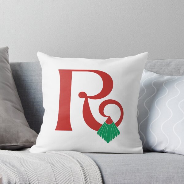 Item preview, Letter R Monogram Vintage Decorative - Christmas Holiday Swirl Initial Print designed and sold by Rehnair.