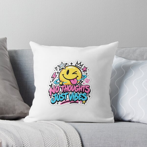 Item preview, No Thoughts Just Vibes – Gen Z Smiley Sticker designed and sold by Hancover.
