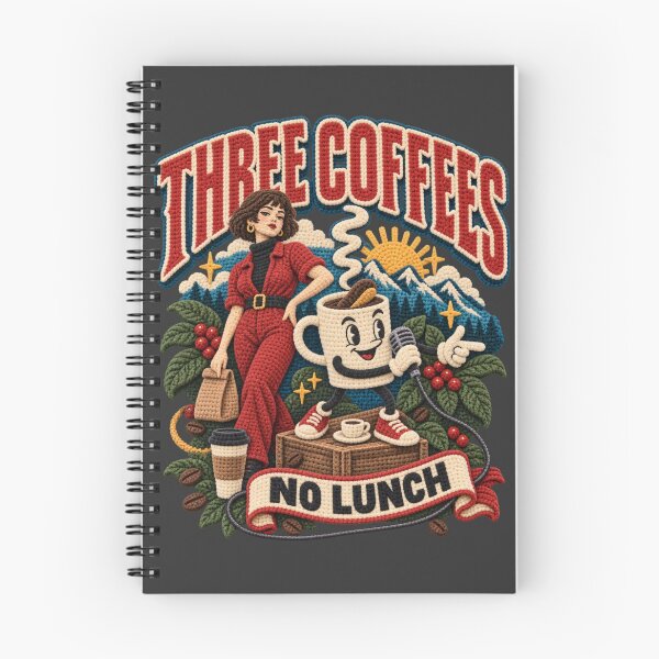 Item preview, Three Coffees No Lunch, Crochet Style Singing Coffee Mascot designed and sold by AmiGraph.