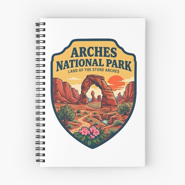 Item preview, Arches National Park Vintage Shield Delicate Arch Utah Travel designed and sold by LittleArij.