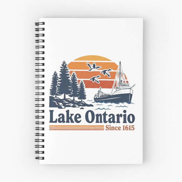 Item preview, Lake Ontario Since 1615 Retro Sunset Vintage Ship designed and sold by Moad Fahim.