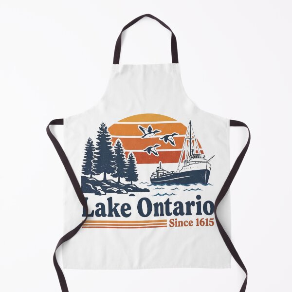 Item preview, Lake Ontario Since 1615 Retro Sunset Vintage Ship designed and sold by Moad Fahim.